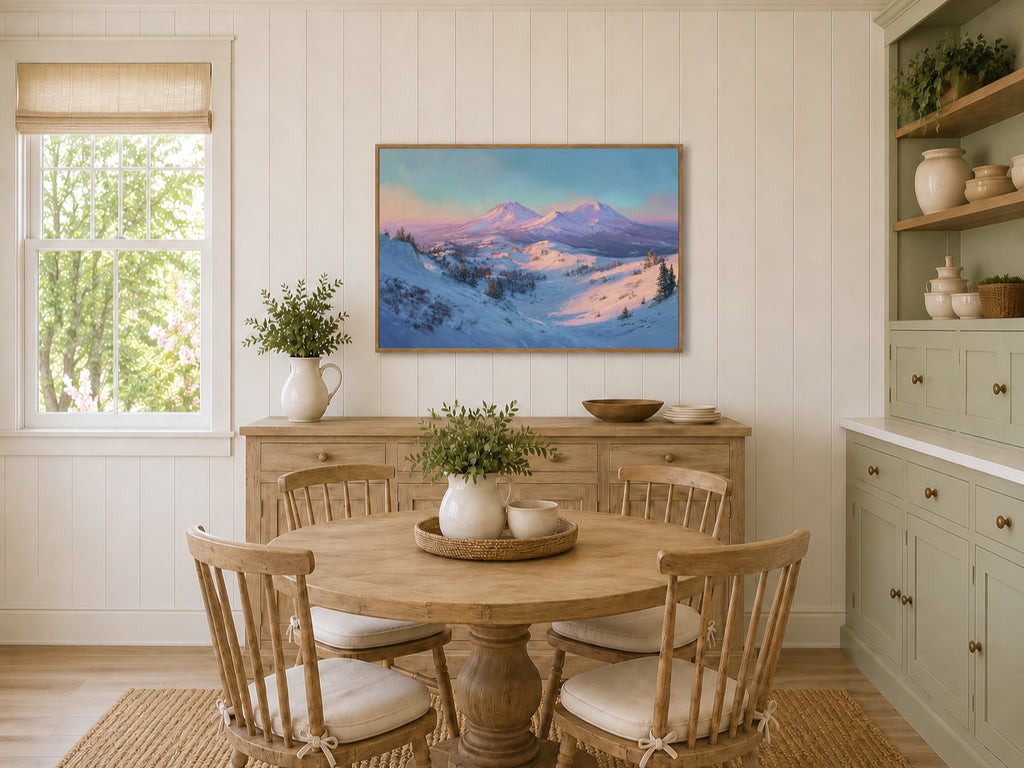 Lassen Volcanic National Park Winter Sunrise Wall Art | California Landscape Painting