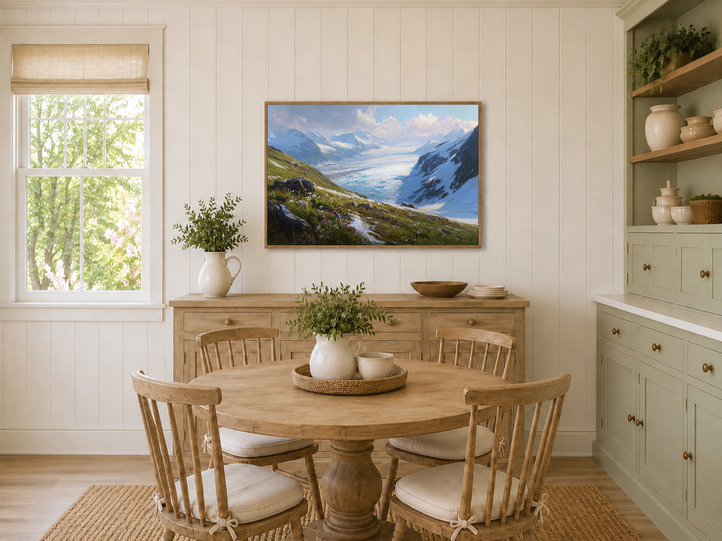 Harding Icefield Spring Wall Art | Kenai Fjords National Park Alaska Landscape Painting