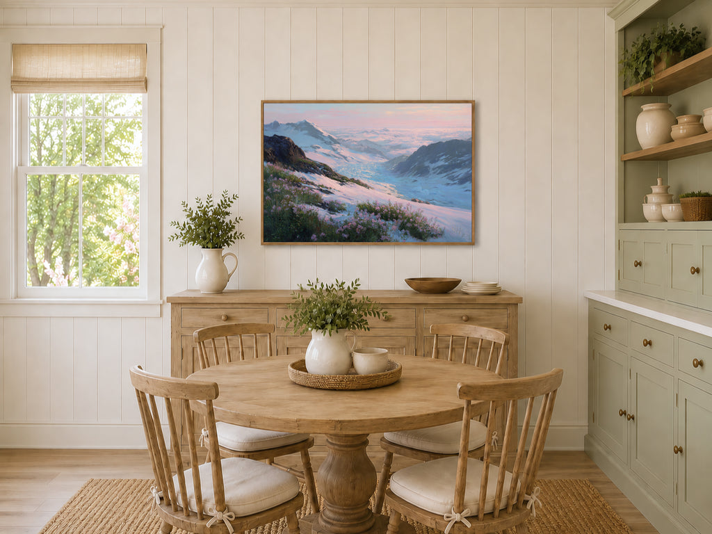 Harding Icefield Spring Sunrise Wall Art | Kenai Fjords National Park Alaska Landscape Painting