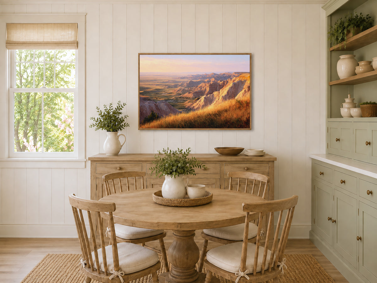 Badlands National Park Fall Sunrise Wall Art | South Dakota Landscape Painting
