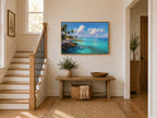Florida Keys Summer Wall Art | Tropical Ocean Beach Landscape Painting