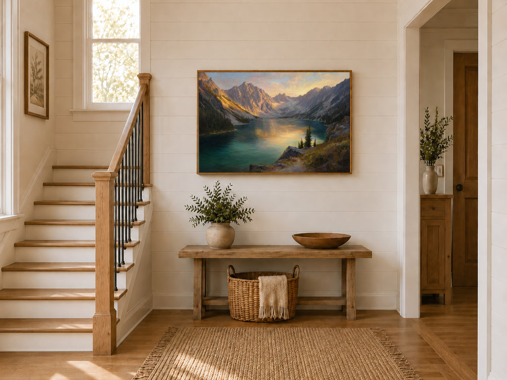 Colchuck Lake Summer Sunset Wall Art | Washington Landscape Painting
