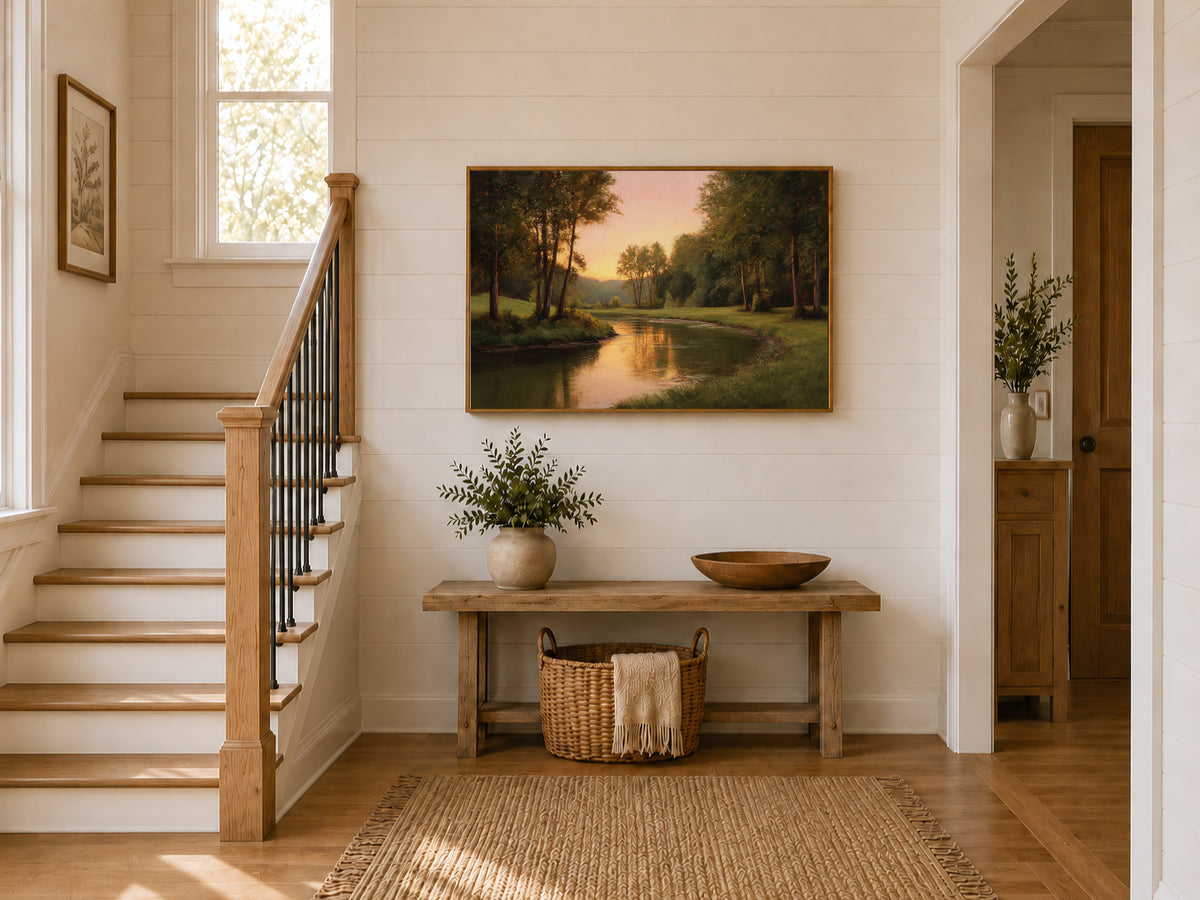 Cuyahoga Valley National Park Summer Sunset Wall Art | Ohio River Landscape Painting