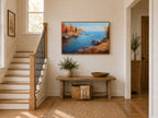 Lake Superior Fall Wall Art | Minnesota Rocky Fall Foliage Painting
