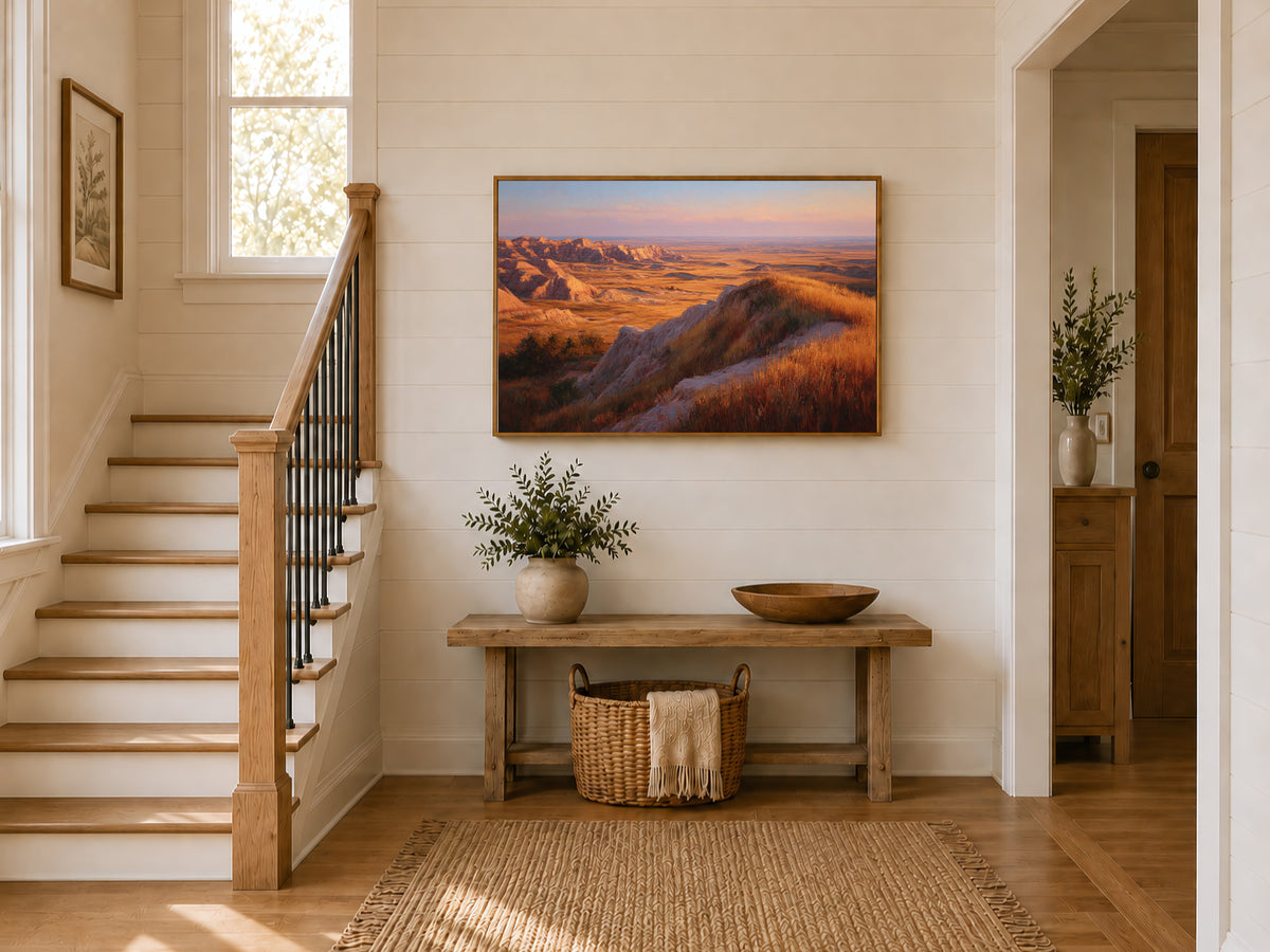 Badlands National Park Fall Sunset Wall Art | South Dakota Landscape Painting