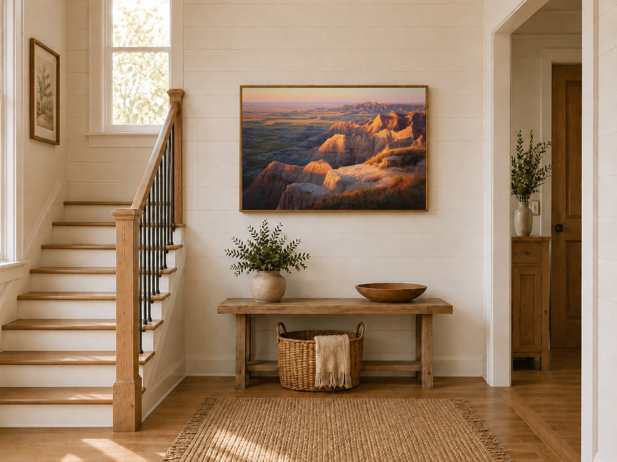 Badlands National Park Summer Sunrise Wall Art | South Dakota Landscape Painting