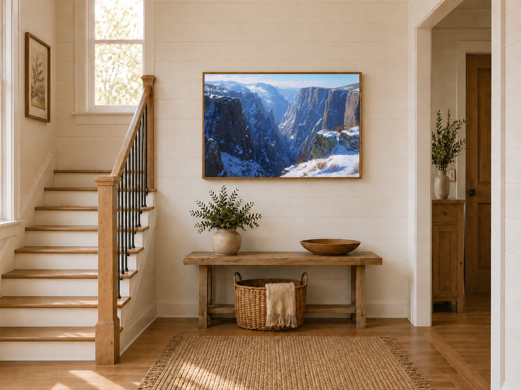 Black Canyon of the Gunnison National Park Winter Wall Art | Colorado Landscape Painting