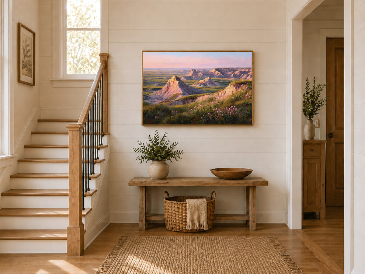 Badlands National Park Spring Sunrise Wall Art | South Dakota Landscape Painting