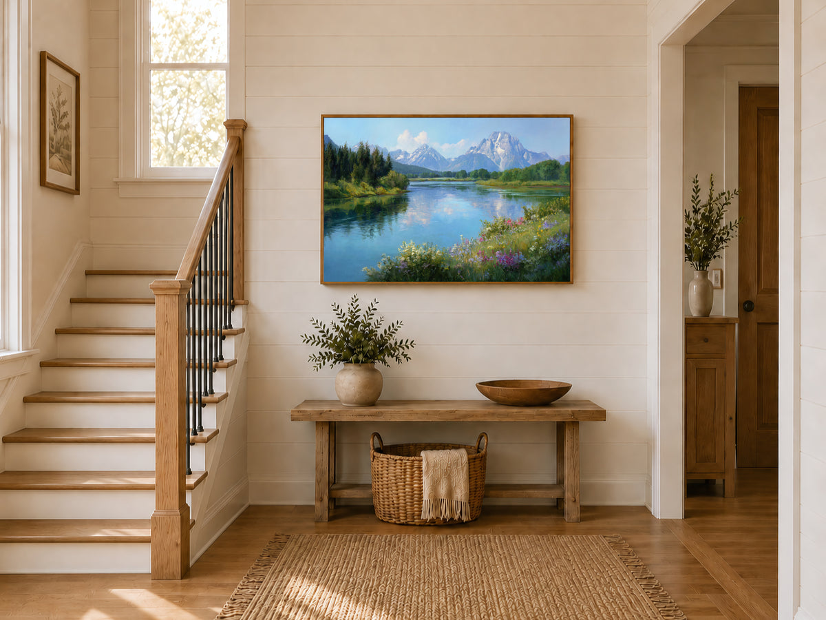 Oxbow Bend Spring Wall Art | Grand Teton National Park Wyoming Landscape Painting