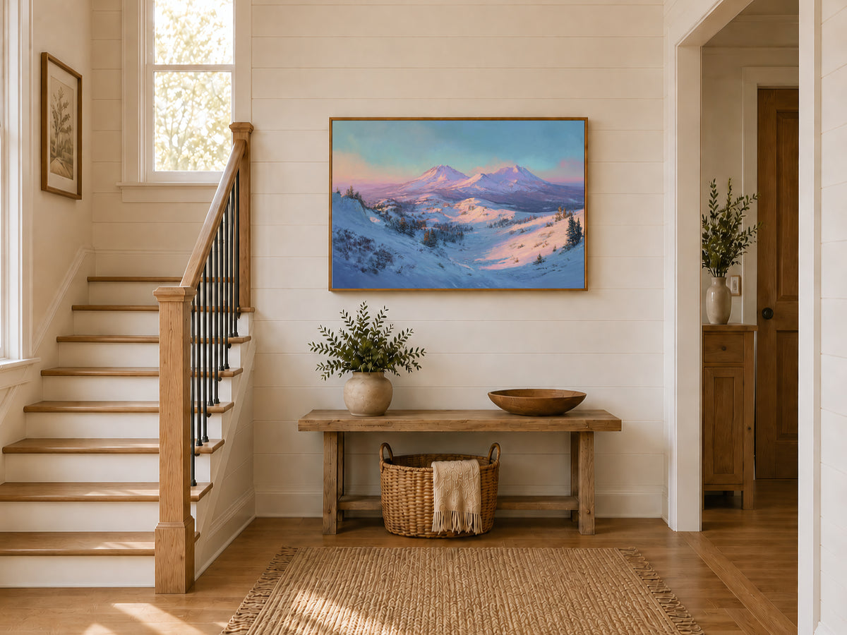 Lassen Volcanic National Park Winter Sunrise Wall Art | California Landscape Painting