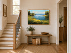 Lake Superior Spring Wall Art | Minnesota Shoreline Wildflower Painting