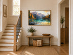 Colchuck Lake Fall Sunrise Wall Art | Washington Lakeside Painting