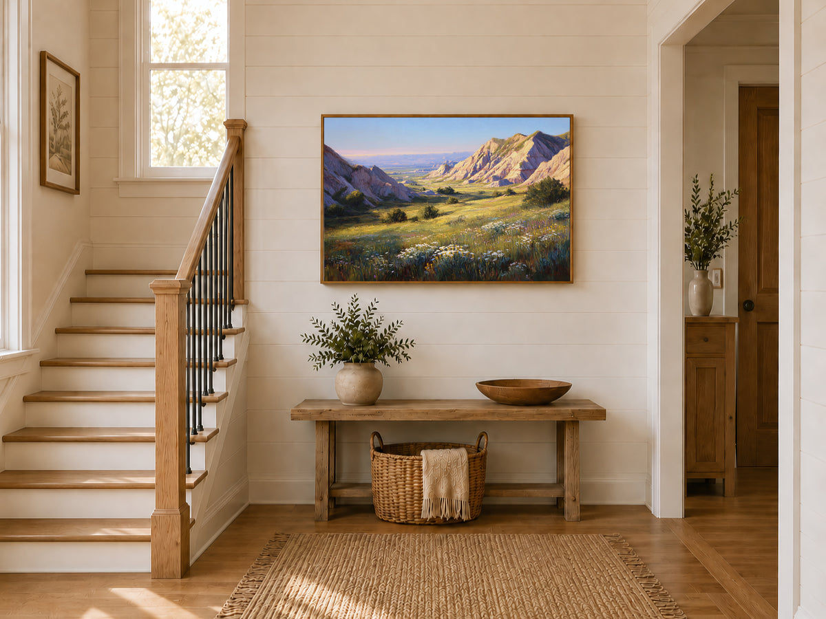 Badlands National Park Spring Wall Art | South Dakota Landscape Painting