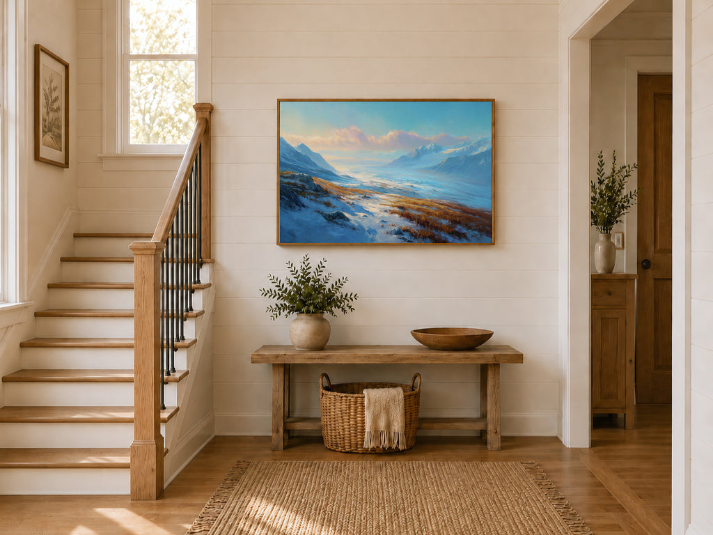 Harding Icefield Fall Sunrise Wall Art | Kenai Fjords National Park Alaska Landscape Painting