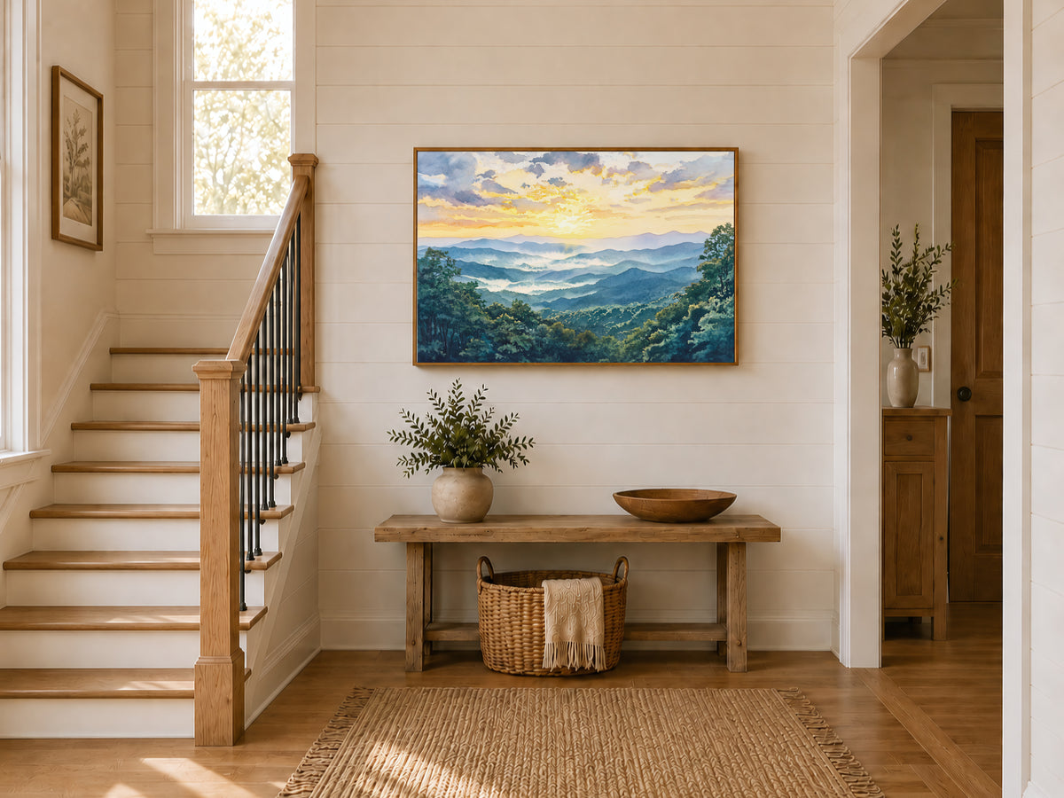 Shenandoah National Park Summer Sunset Wall Art | Virginia Blue Ridge Mountain Landscape Painting