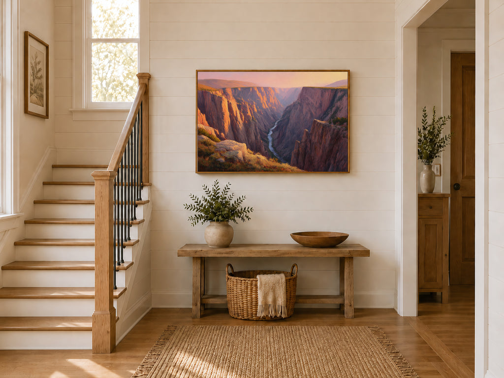 Black Canyon of the Gunnison National Park Summer Sunset Wall Art | Colorado Landscape Painting
