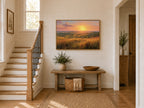 Flint Hills Summer Sunset Wall Art | Kansas Tallgrass Prairie Landscape Painting
