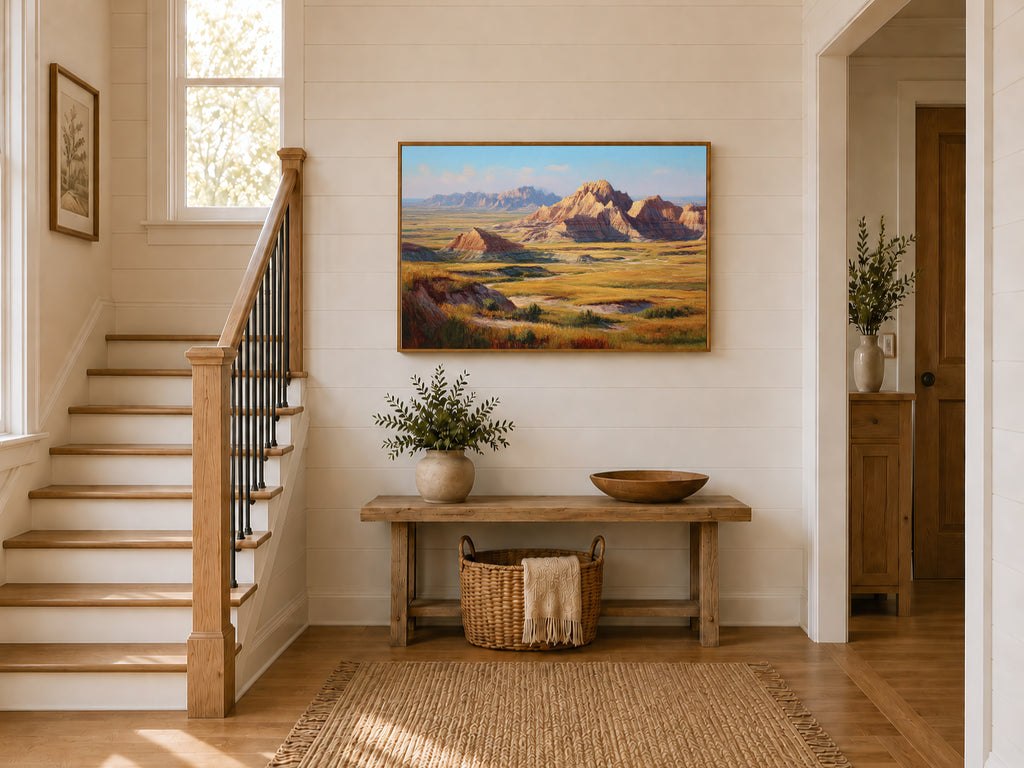 Badlands National Park Summer Wall Art | South Dakota Landscape Painting