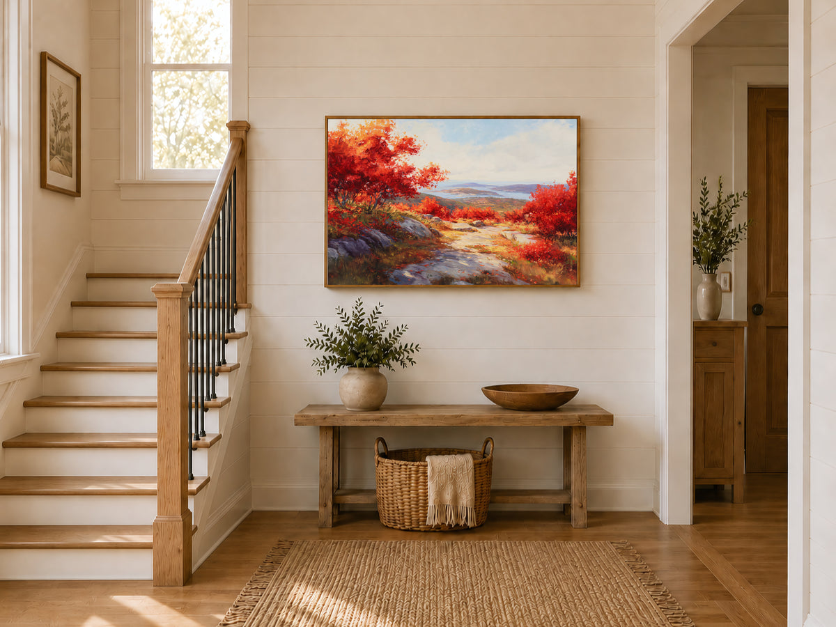 Mount Cadillac Fall Wall Art | Acadia National Park Maine Landscape Painting