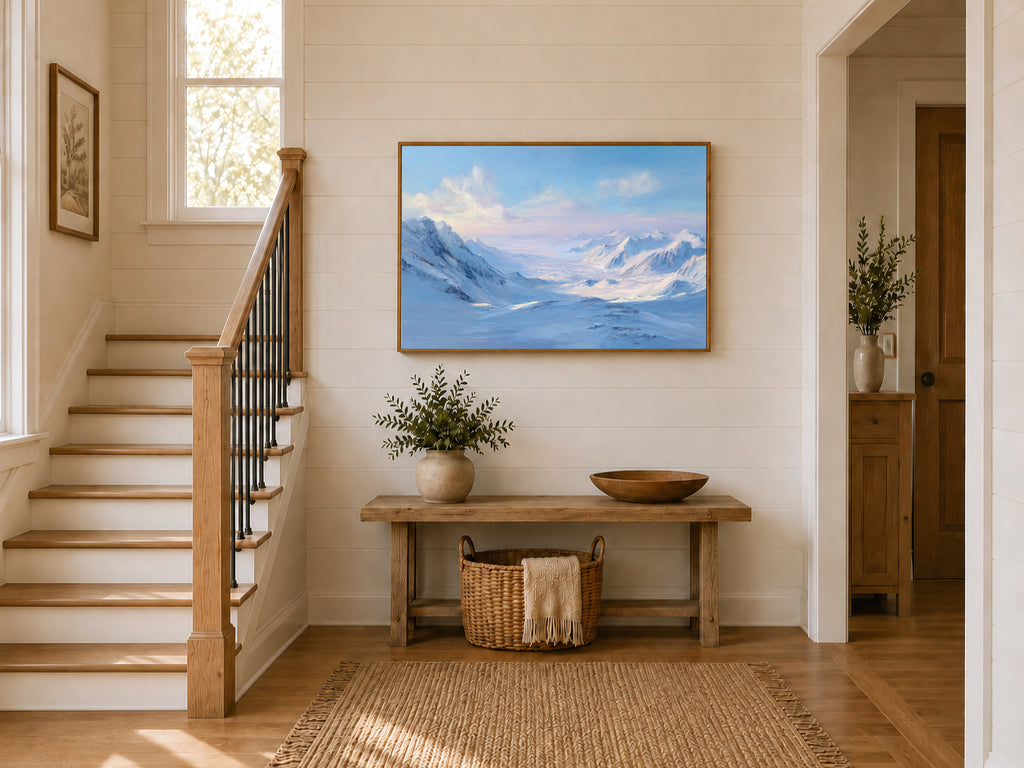 Harding Icefield Winter Wall Art | Kenai Fjords National Park Alaska Landscape Painting