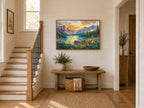 Moraine Lake Spring Sunset Wall Art | Banff National Park Canada Lakeside Painting