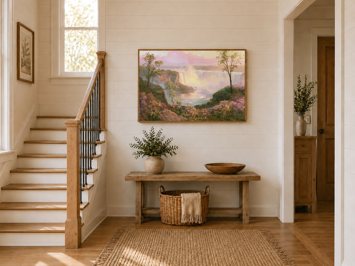 Niagara Falls Spring Sunrise Wall Art | Canada New York Landscape Painting