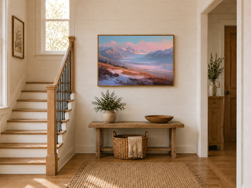 Harding Icefield Fall Sunset Wall Art | Kenai Fjords National Park Alaska Landscape Painting