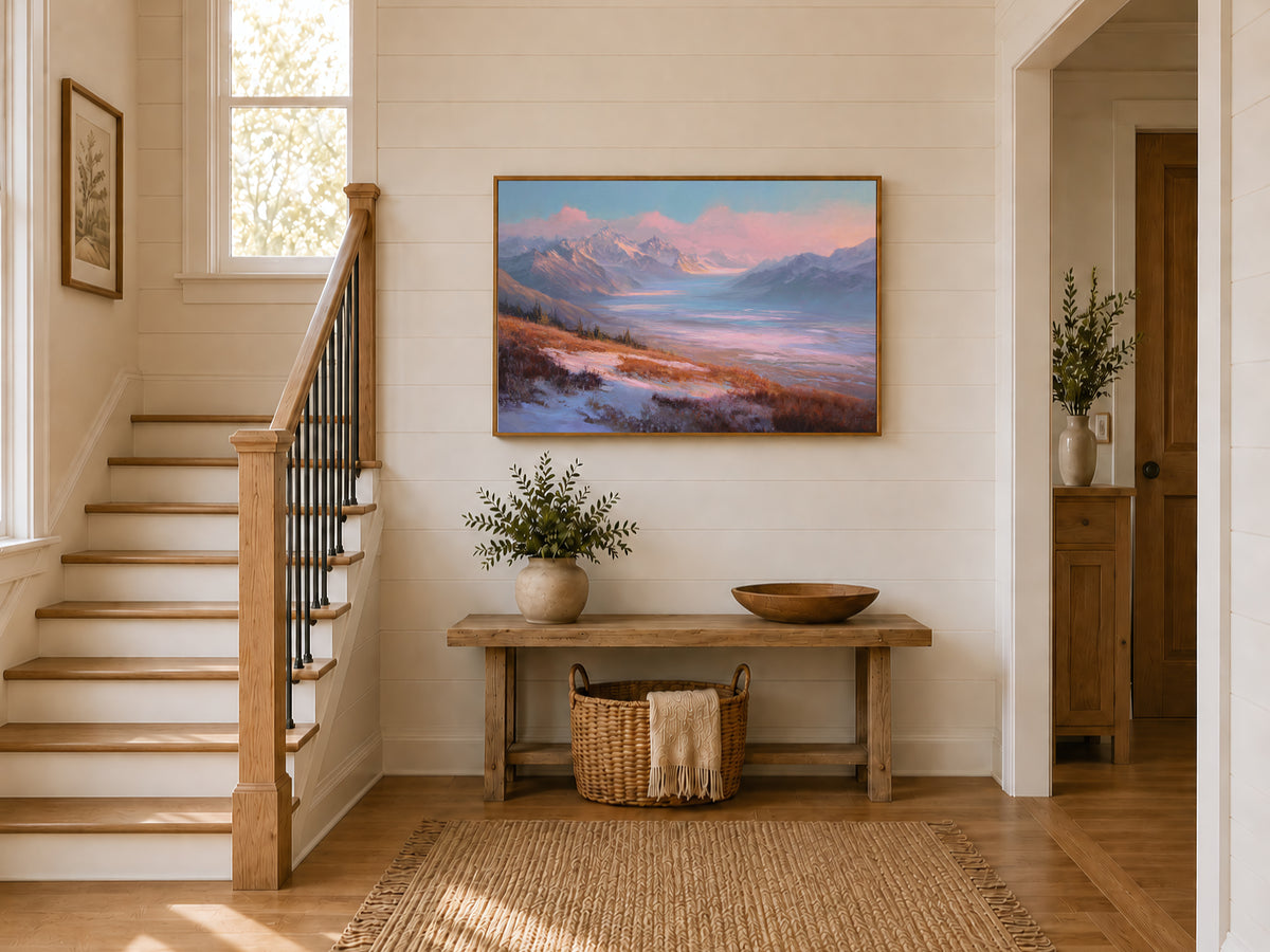 Harding Icefield Fall Sunset Wall Art | Kenai Fjords National Park Alaska Landscape Painting
