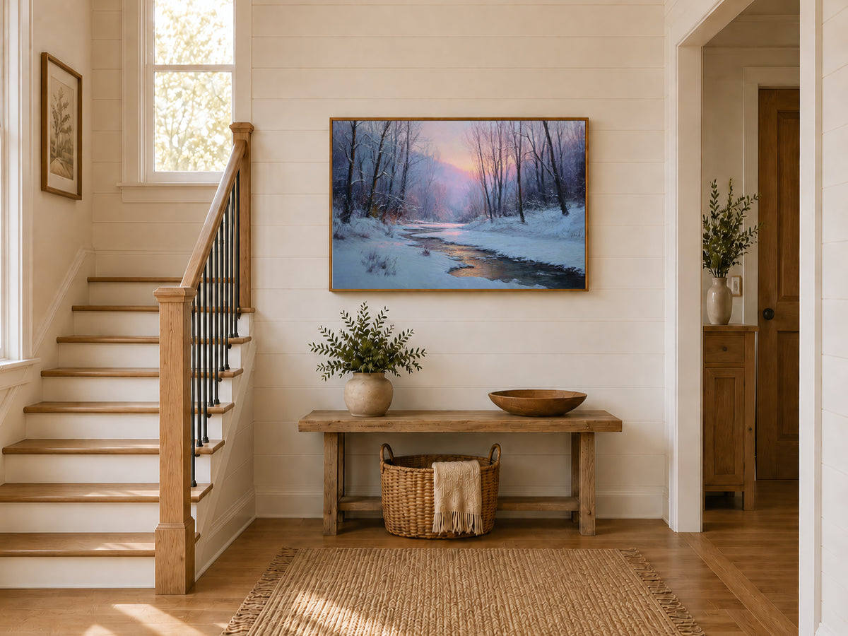 Cuyahoga Valley National Park Winter Sunrise Wall Art | Ohio River Landscape Painting