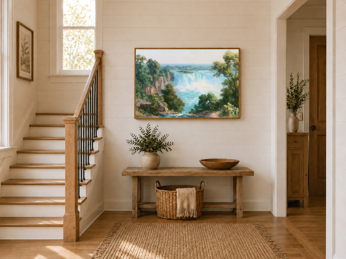 Niagara Falls Summer Wall Art | Canada New York Landscape Painting