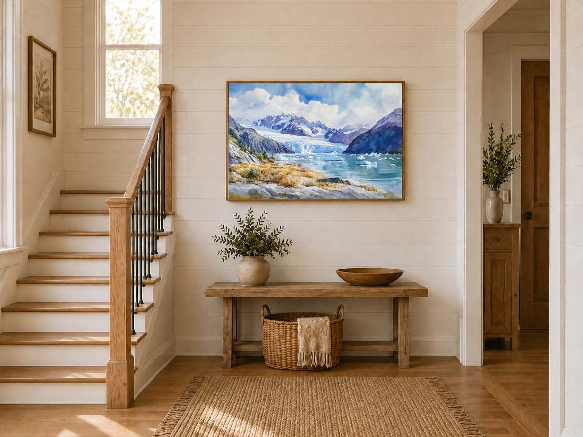 Margerie Glacier Spring Wall Art | Glacier Bay National Park Alaska Iceberg Painting