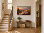 Oxbow Bend Fall Sunset Wall Art | Grand Teton National Park Wyoming Landscape Painting