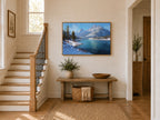 Stanley Lake Winter Wall Art | Idaho Sawtooth Mountain Landscape Painting