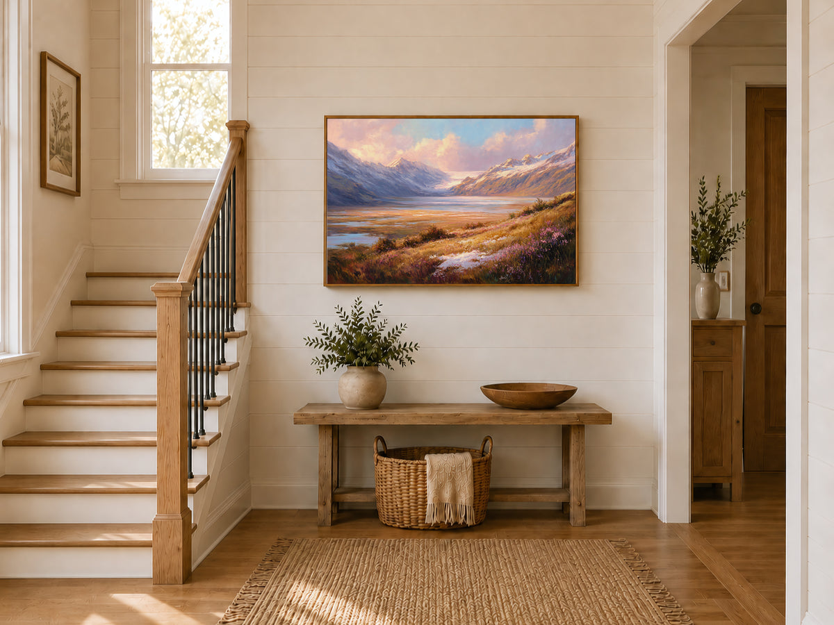 Harding Icefield Summer Sunset Wall Art | Kenai Fjords National Park Alaska Landscape Painting