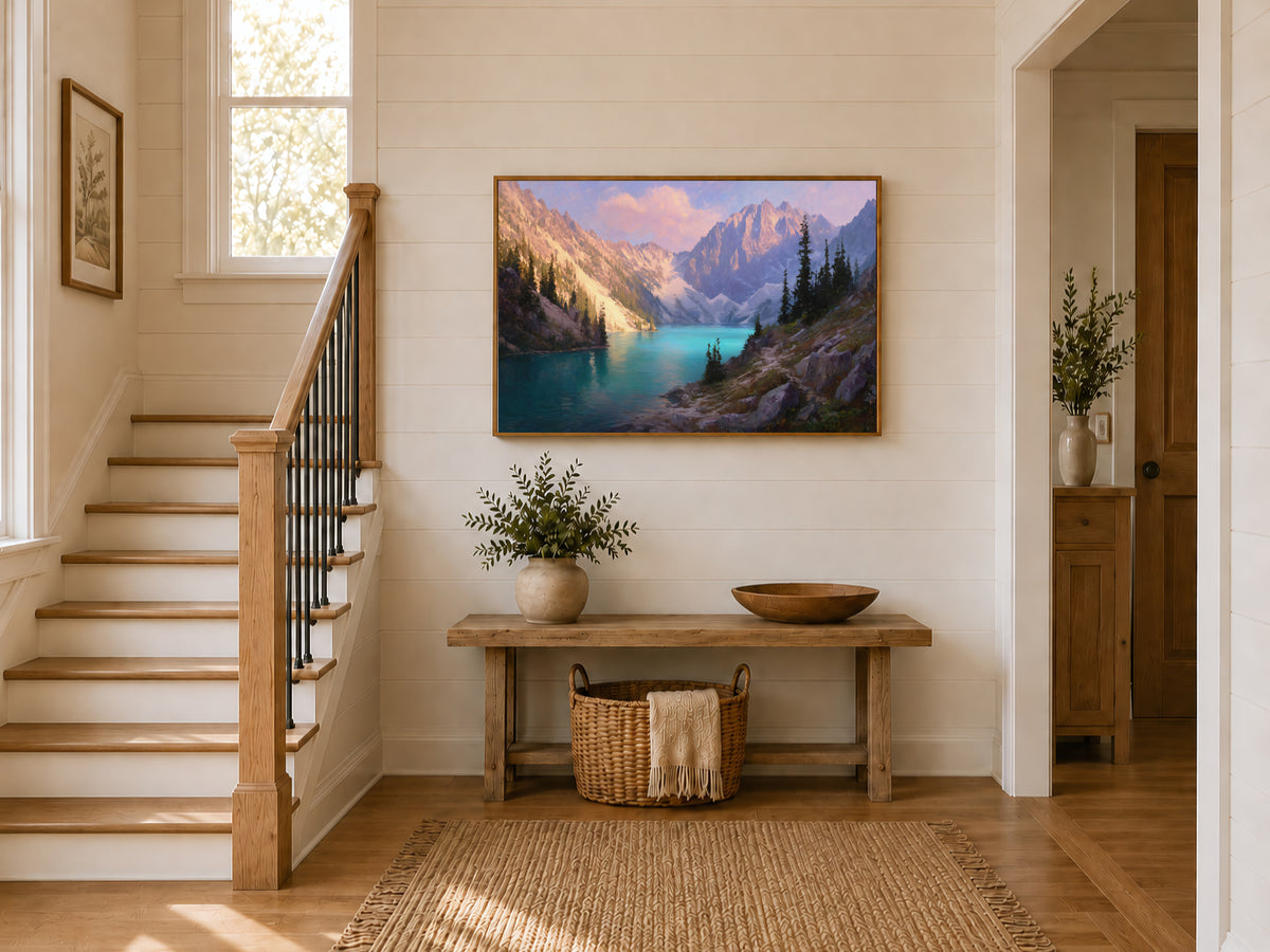 Colchuck Lake Summer Sunrise Wall Art | Washington Landscape Painting