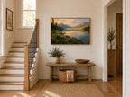 Stanley Lake Spring Sunset Wall Art | Idaho Sawtooth Mountain Landscape Painting